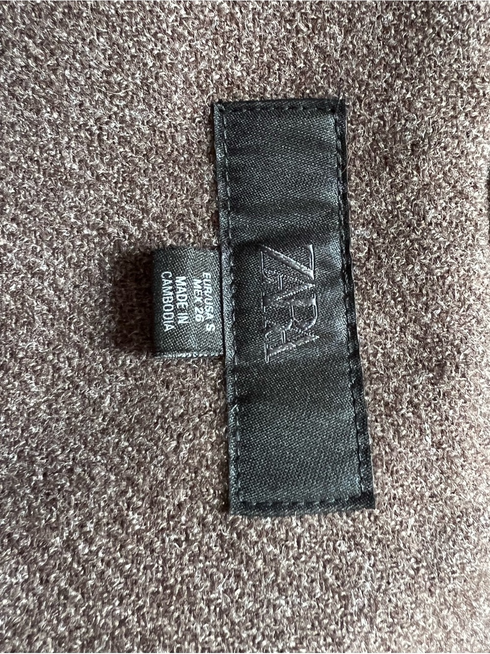 Zara Brown Cropped Pea Coat Size Small - Picture 3 of 8